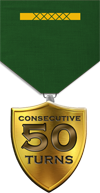 50 Consecutive Turns Medal Image